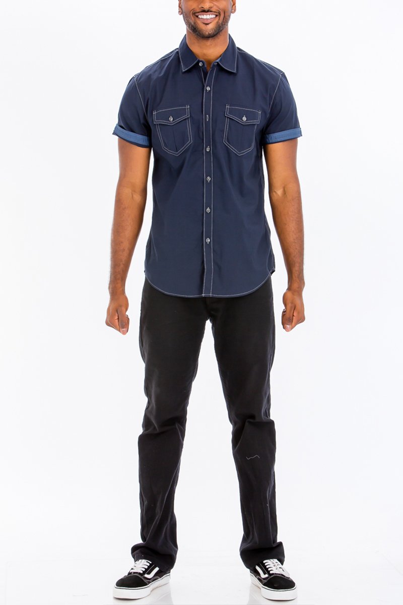 Country button down short sleeve
