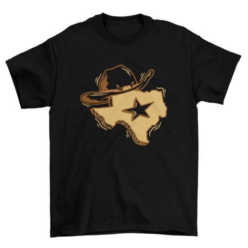 Texas cowboy hat t-shirt