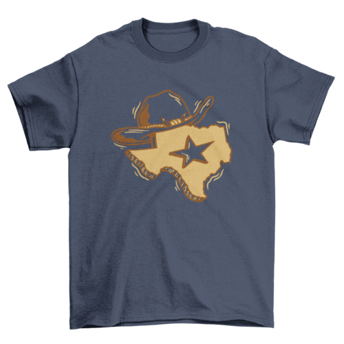 Texas cowboy hat t-shirt