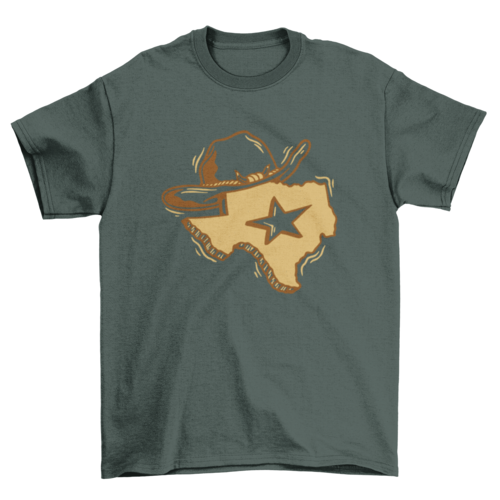 Texas cowboy hat t-shirt