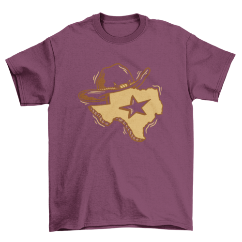 Texas cowboy hat t-shirt