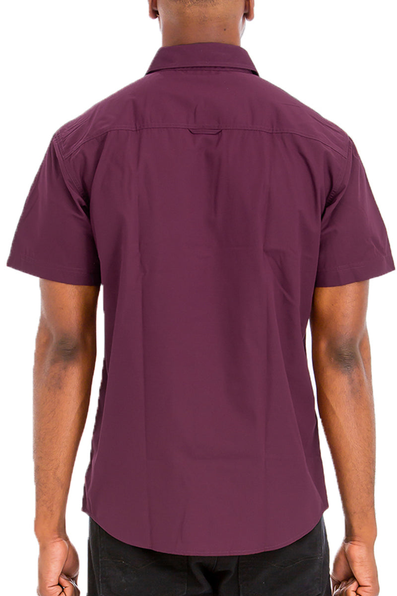 Purple Two Pocket Button Down