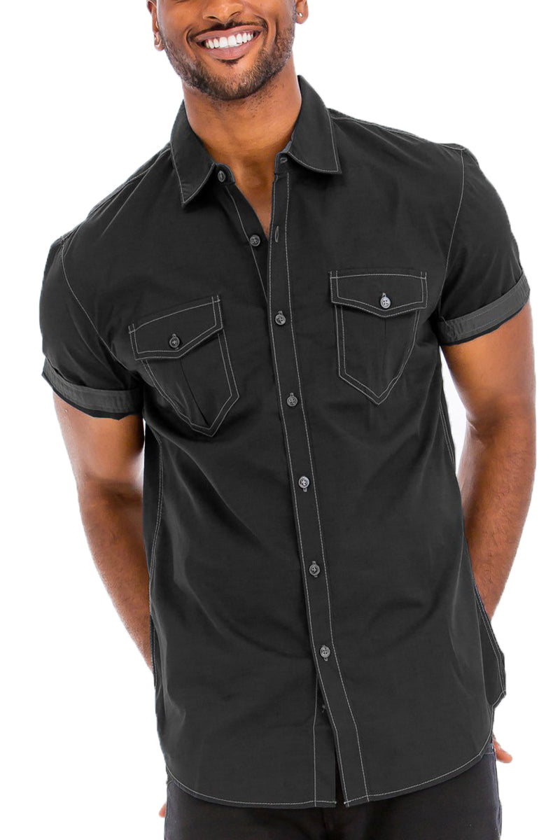 Country button down short sleeve
