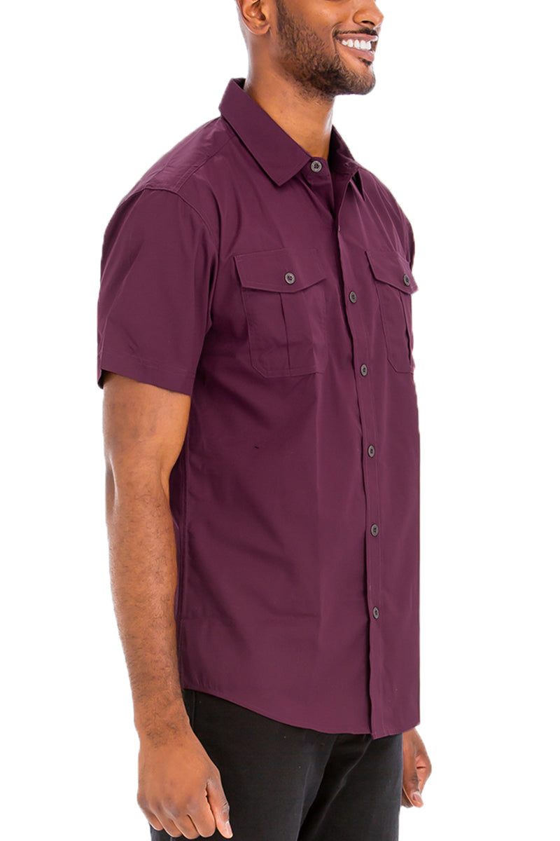 Purple Two Pocket Button Down