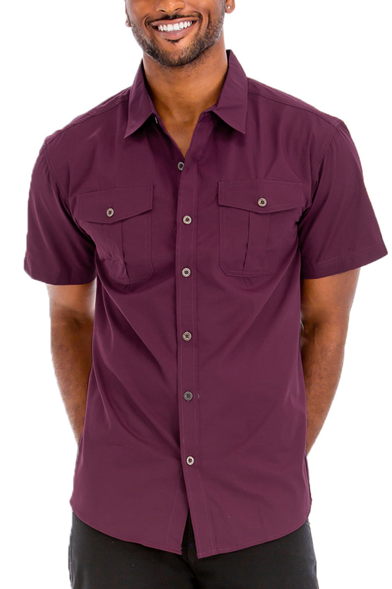 Purple Two Pocket Button Down