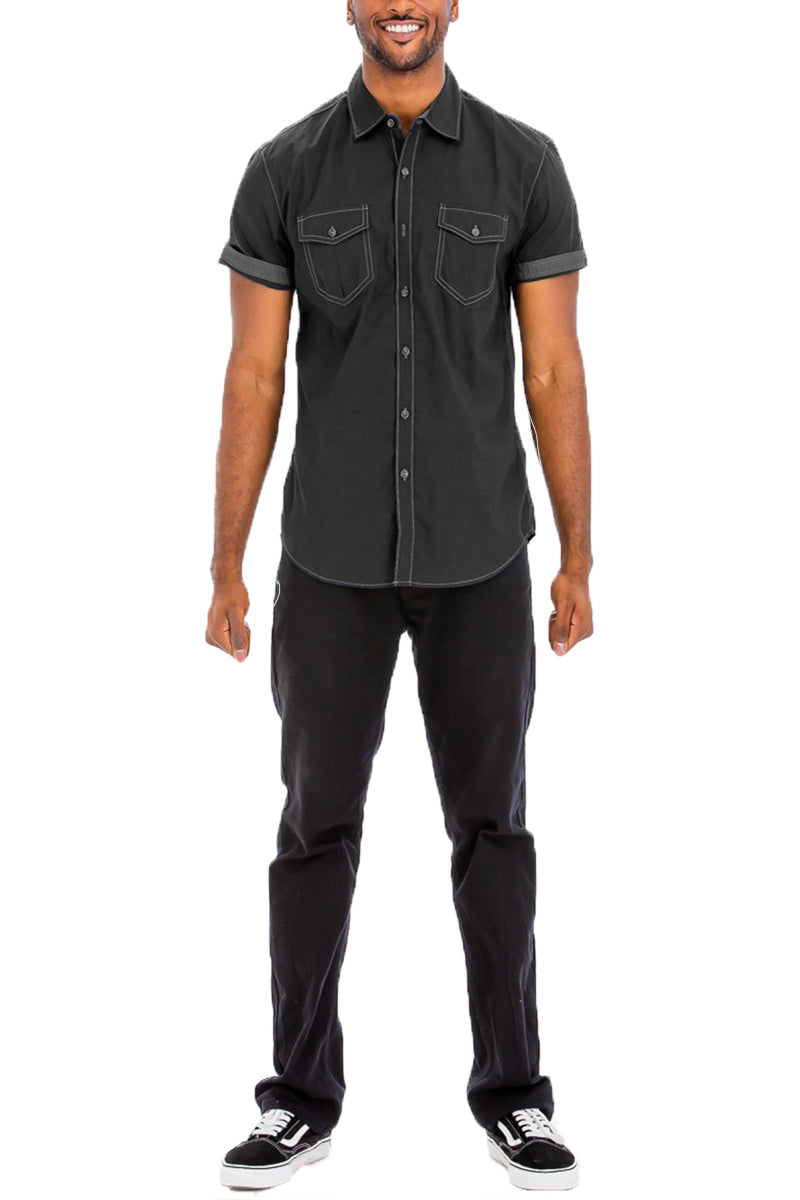 Country button down short sleeve